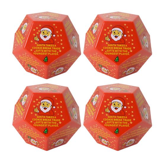 Christmas Santa Swap Gift Exchange Dice 3 X 3in Exchange Gifts Family Game Dice Christmas Stocking Stuffers for Xmas Party Family Night Holiday