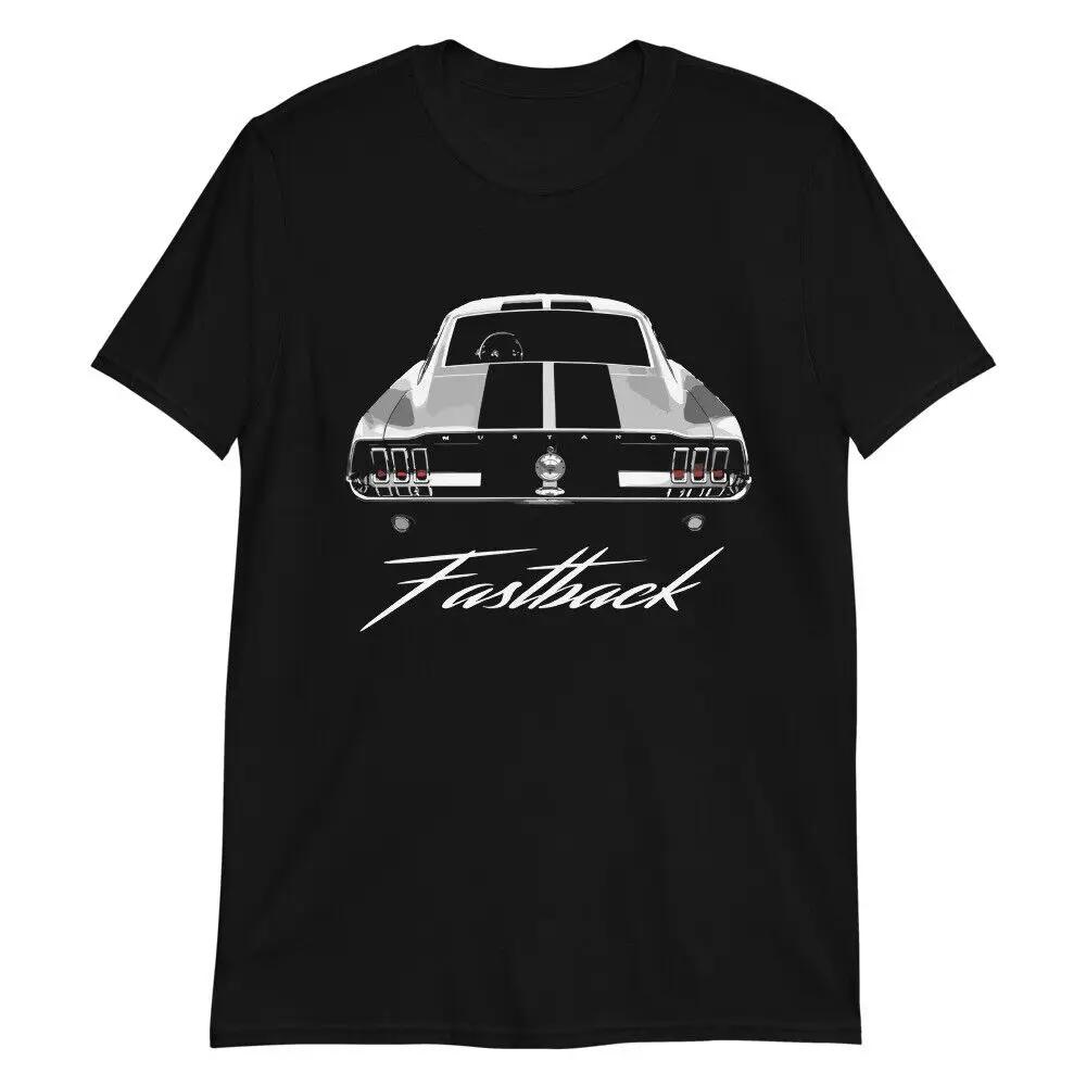 1967 Fastback Mustang Коллекционный Американский Muscle Car Подарок Футболка С коротким рукавом Повседневная 100% Хлопок Круглый вырез Летняя Мужская Футболка - ...