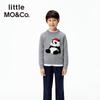 Little MO&Co. Детский свитер с вышивкой панды из смесовой шерсти