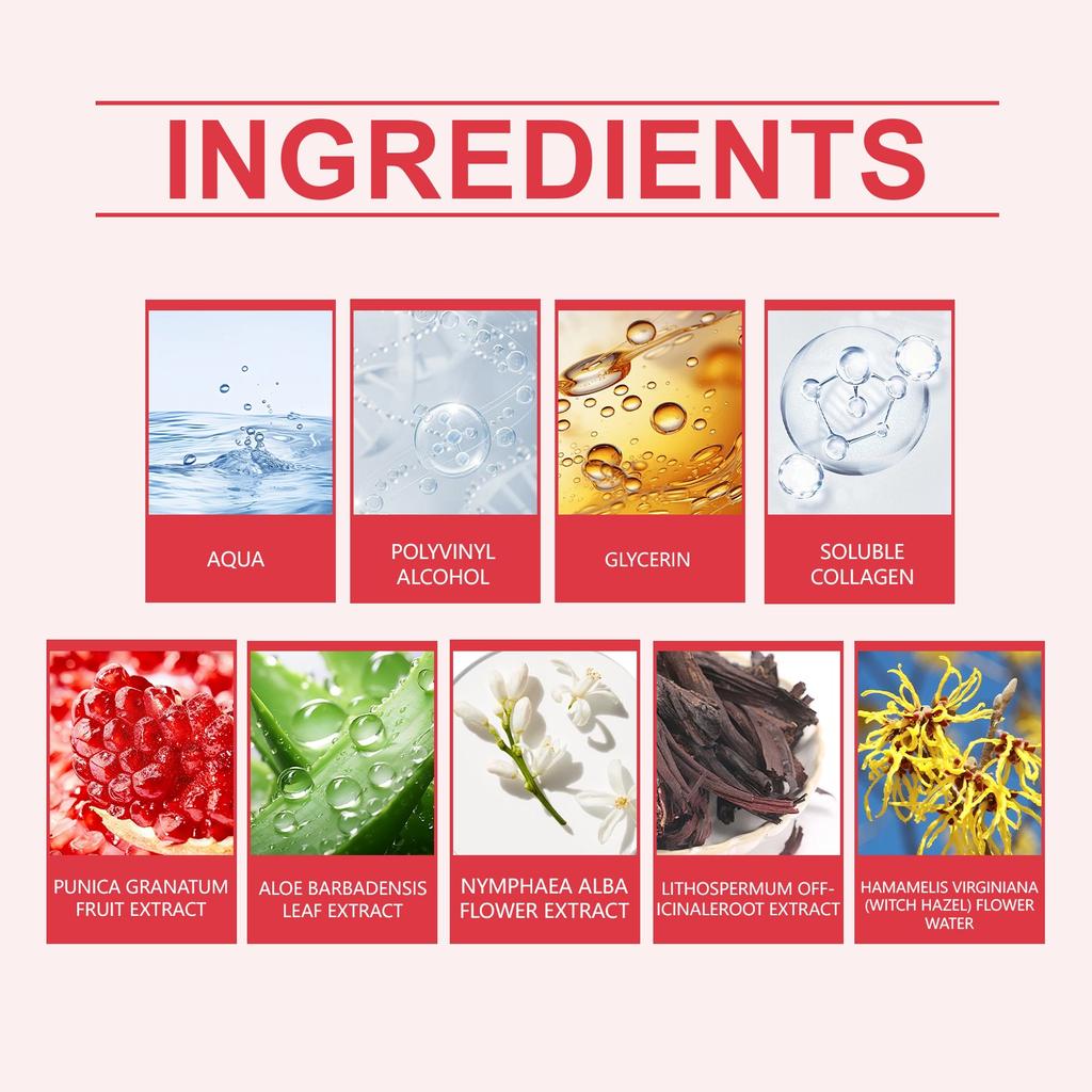 Удаляющая черные точки носовая мембрана сыворотка для кожи гранат успокаивает и осветляет тон кожи 30 г