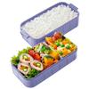 Skater Bento Box Kuromi Flower Wreath Sanrio 600ml Antibacterial 2 Tiers for Women Made in Japan YZW3AG-A