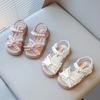 Малыши Дети Пляжная обувь для девочек Принцесса Бант с кружевом Детские Жемчужная отделка Лето 2025 Новые Сандалии Элегантные Милые Горячие