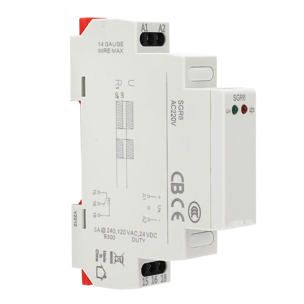 Промежуточное реле вспомогательной цепи 5A 16A 12‑240V AC DC со светодиодным индикатором для безопасности