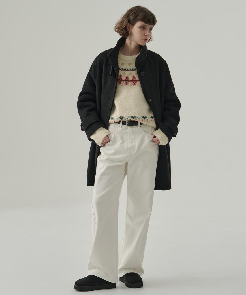Drawfit Women Rabbit Angora Wool Handmade Flare Half Coat [M.Brown]