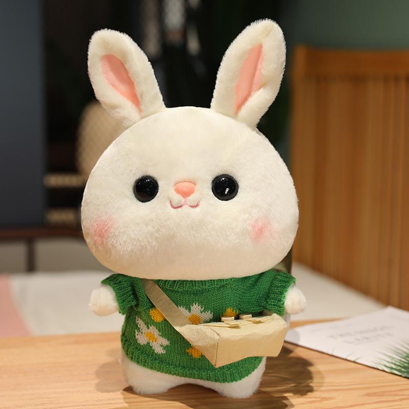 2023 Год Кролика Кукла-талисман Маленькая Белая Кукла-Кролик Плюшевая Игрушка Кукла-Кролик Новогодний Подарок Милая Девушка