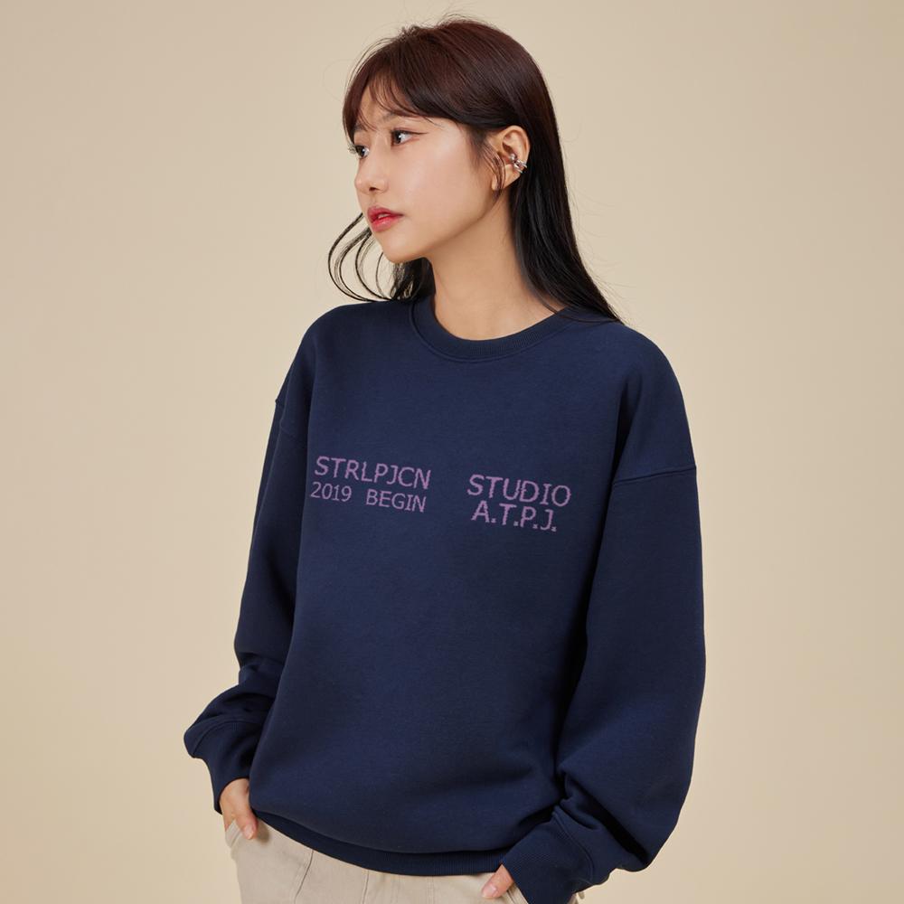 ASTRAL PROJECTION Ap Studio Begin Loose Fit Sweatshirt_Navy