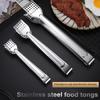 Stainless Steel Food Tong Heat-Resistant Long Handle Multifunctional Steak Meat Barbecue Buffet Bread Serving Clip Hole Clamp Kitchen Supplies