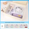 Premium Light-Luxury Water Bottle & Fan Umbrella Gift Set for Friends, Corporate Events, and Client Gifts
