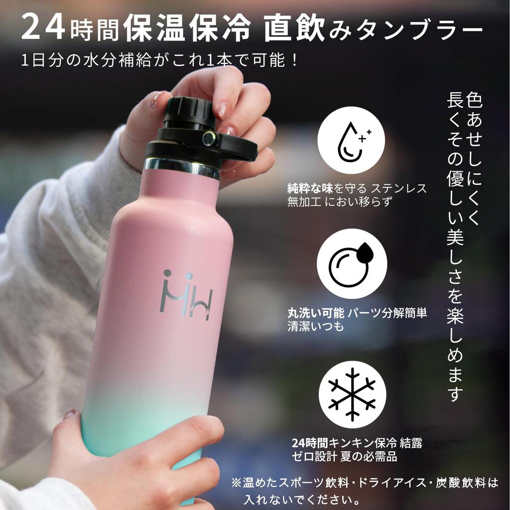 500ml Stainless Steel Water Cold Direct Airtight Easy To Cloth Bag Two Lids Stylish for Club High School Outdoor Unisex Bottle, Insulated, & Hot,