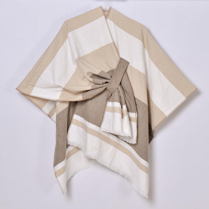 AEC Hand-sewn Edge Thickened and Lengthened Open Hot-selling Cape Air Conditioner Warm Decorative Shawl Scarf
