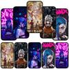 For iPhone 16 15 Xiaomi Redmi Note 13 12 11 Pro Max X 9 14 Plus XR Samsung Galaxy A15 S24 S23 Huawei OPPO Cover Jinx Vi Arcanes Anime Game Phone Case