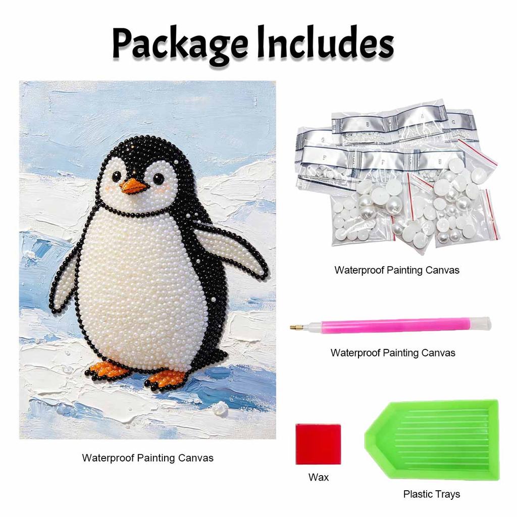 Pearl penguin painting kit painting art handmade diy home decoration painting