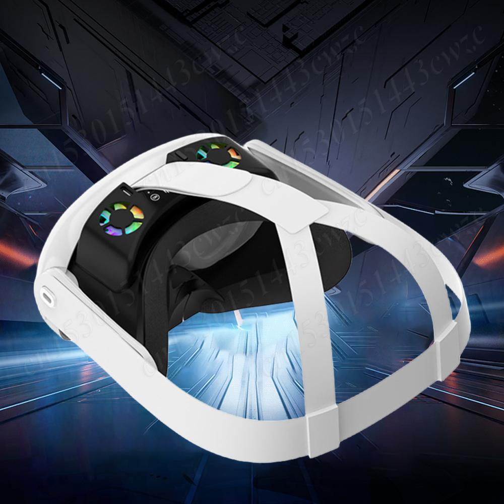 Охлаждающий вентилятор для VR, маска для лица, лицевой интерфейс-радиатор, перезаряжаемый, с противоутечкой, носовая подушечка для аксессуаров Meta Quest 3