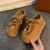 Thick-soled Heightening Women's Kangaroo Shoes Autumn New Casual Lace-up Muffin Shoes Retro Women