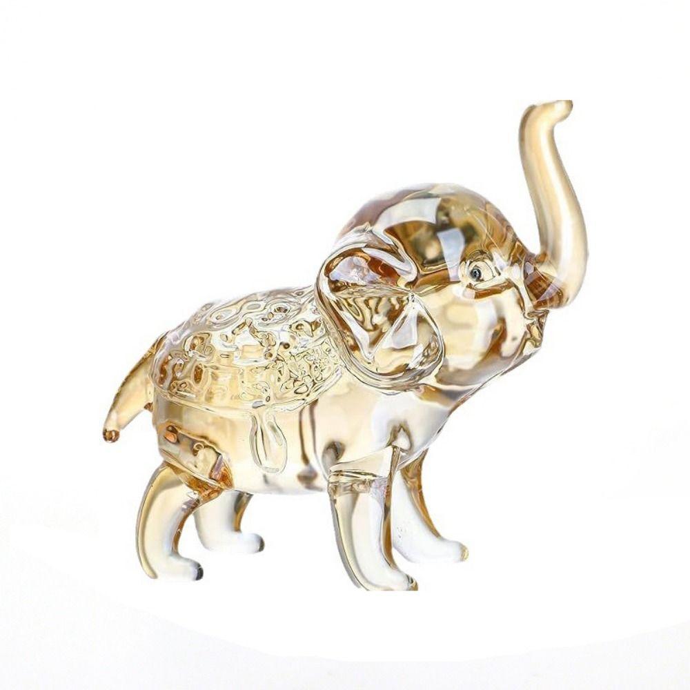 Modern Crystal Elephant Statue Cute Desktop Crystal Ornaments Baby Elephant Ornaments Home