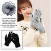Women Men Warm Winter Touch Screen Gloves Stretch Classical Knit Driving Glove Finger Full Cycl I6O7