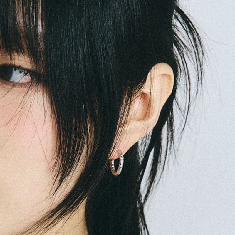 SCALETTO SBW002 Wrinkled ring earring