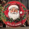 Christmas Decoration Sign,indoor Hanging decorations,2D Flat Wooden Products with Santa Claus pattern,Christmas Gifts for Friends and Family
