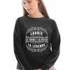 Sweat Femme - Laurie - Noir - Manches Longues - Col Classique - Taille Unisexe