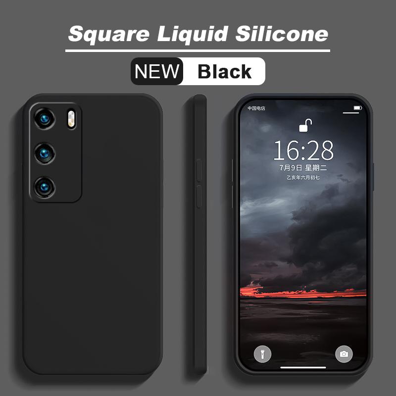 Luxury Liquid Silicone Soft Cover for Huawei P40 LITE P30 PRO P20 MATE 20 LITE 30 NOVA 3 3I 5T 9 SE 8 8I Y70 PLUS Y90 Square Full Protection Cover