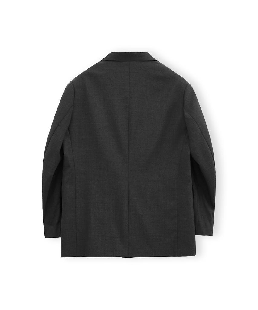 BROWNYARD Wool Single Jacket, Charcoal