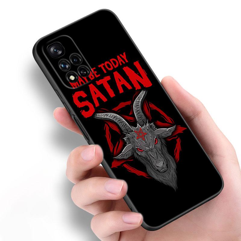 Pentagram 666 Demonic Satanic Black Silicone Phone Case For Xiaomi POCO X3 X4 NFC F5 M3 M4 M6 X5 X6 Pro F3 F4 GT 5G C55 C65 M5