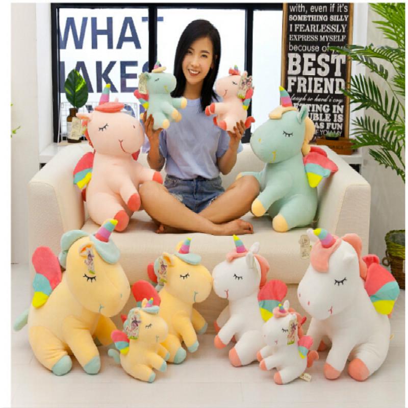 25 см новая мягкая милая игрушка единорог в радужном стиле плюшевые игрушки животные лошади детские игрушки куклы