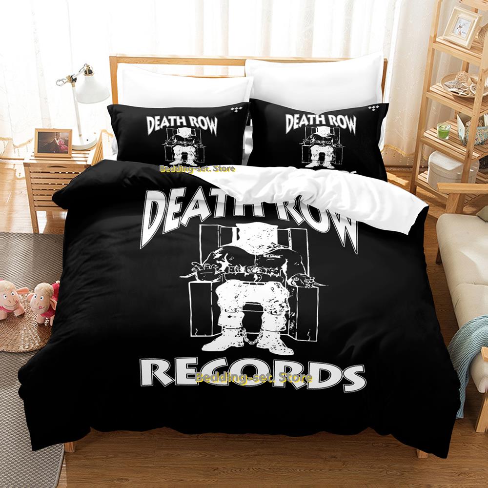 Хип-Хоп Death Row Records Комплект постельного белья Мультяшный Аниме Трехсекционный Комплект Взрослый Ребенок Спальня Пододеяльник Комплекты
