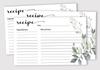 Inkdotpot Recipe Card 6x4 Inch Single-Sided Recipe Design Cards White Greenery Recipe Cards Wedding-Bridal Shower-Baby Shower- Pack of