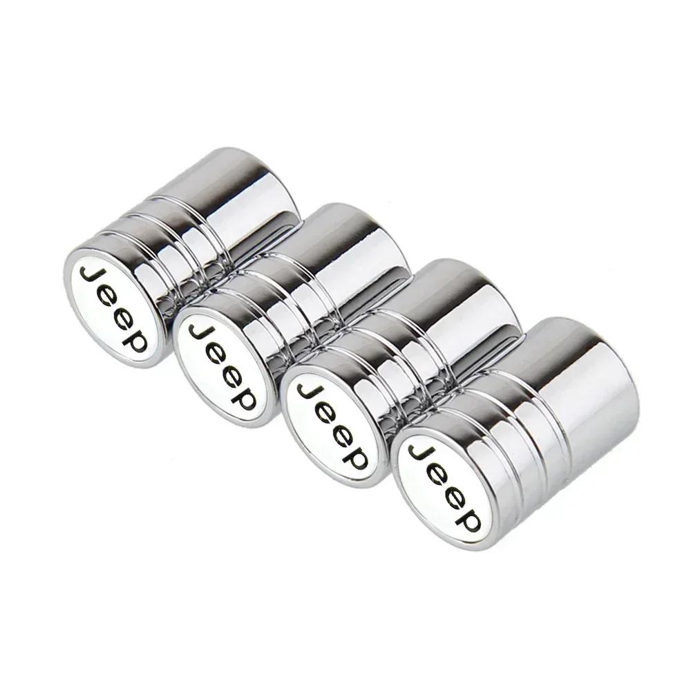 Для Jeep Колпачки клапанов шин автомобиля из сплава Пылезащитные для Jeep Wrangler Cherokee Renegade Compass TJ JK JL Grand Commander Liberty Acc
