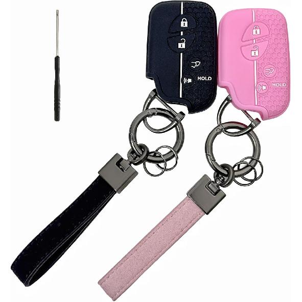 Silicone Rubber Key Fob Cover Compatible with Lexus CT200h ES350 GS300 GS350 GS430 GS450h GS460 is F IS250 IS350 LS460 LS600h LX570 RX350 (2005-2017)