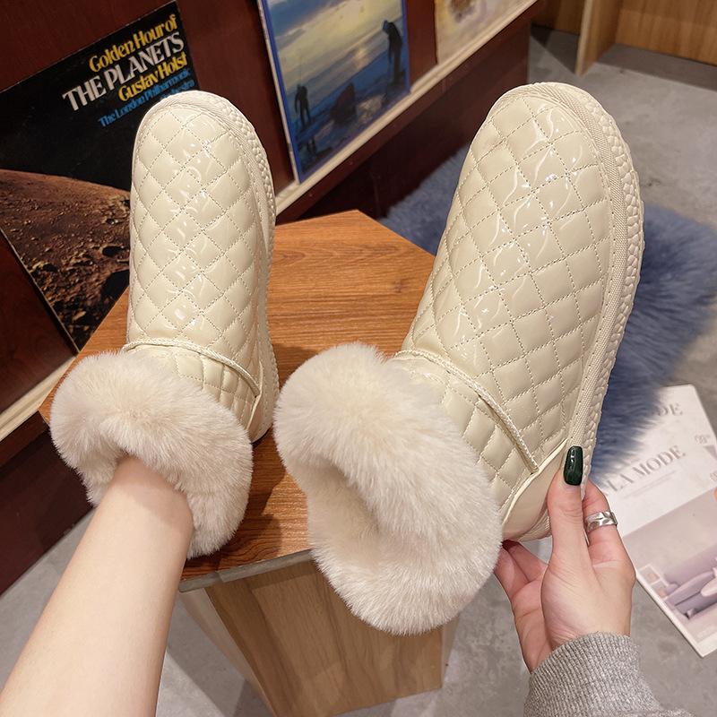 2024 новые зимние женские зимние ботинки, непромокаемые ботильоны на плотной плюшевой танкетке, черные ботинки на платформе, женские Botas De Mujer