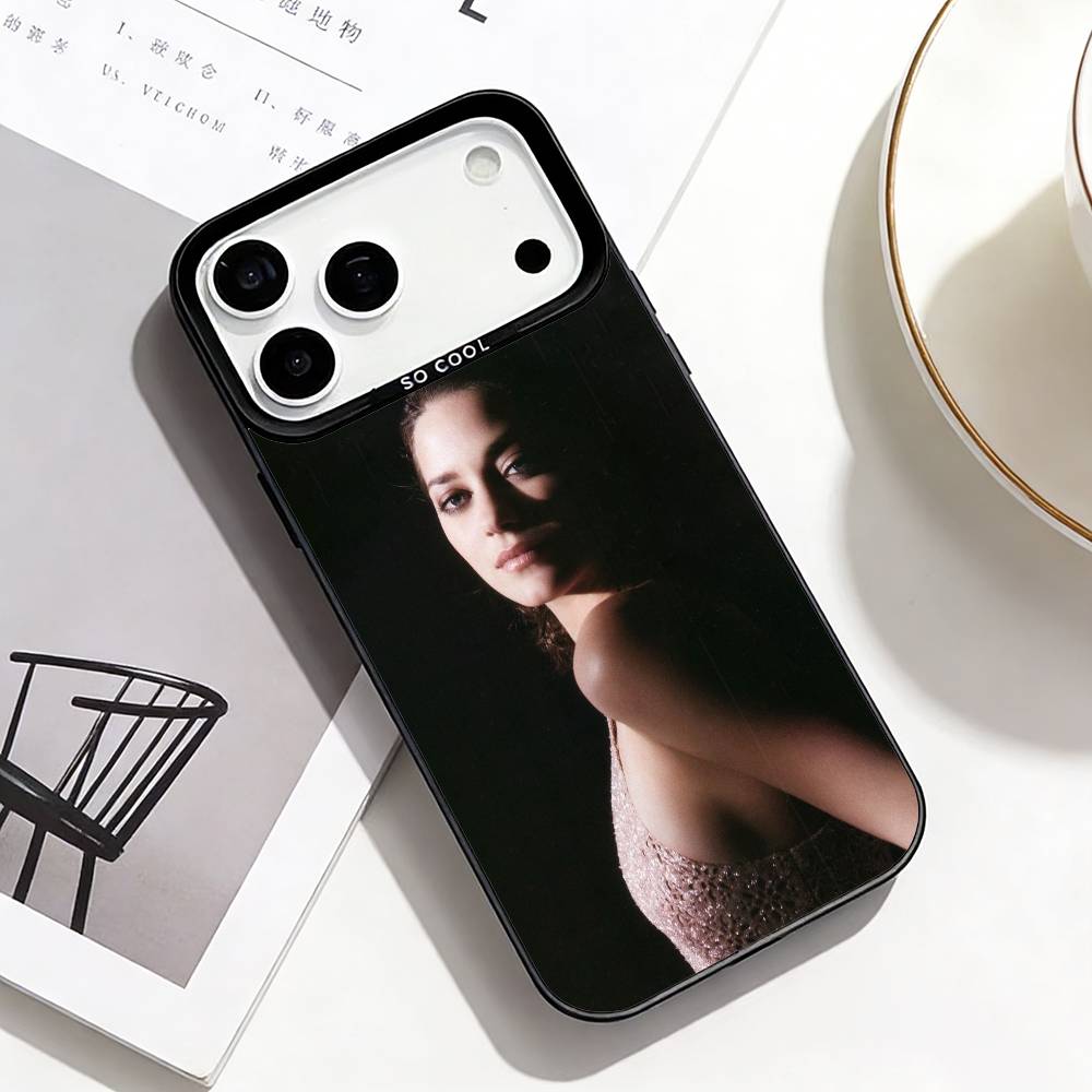 M-Marion C-Cotillard Portrait Art Phone Case For iPhone17,16,15,14,13,12,Pro Max Black Colorful Phone case