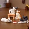 Kawaii Mini Cat Ornament Garden Kitten Statue Gift Kids Miniatures Cat Kitten Family Cats Decorative Figurines Cute Cat Crafts