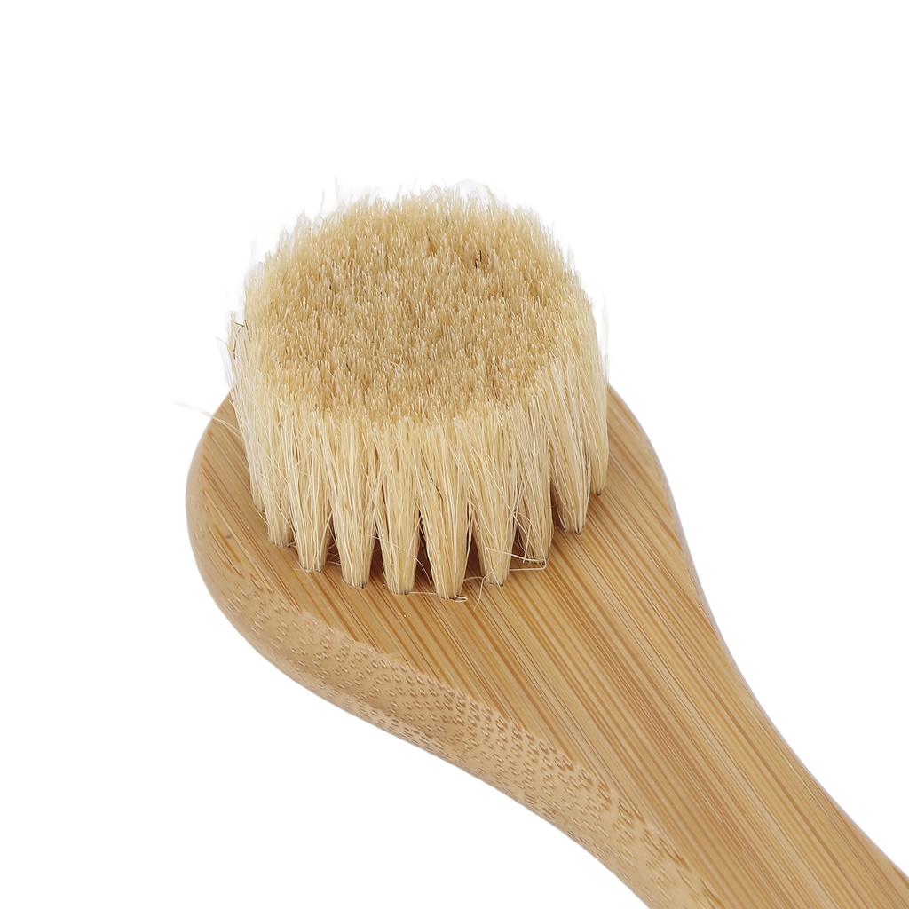 Массажная щетка портативная деревянная мягкая ручная щетка для массажа лица и тела, чистки и ухода
