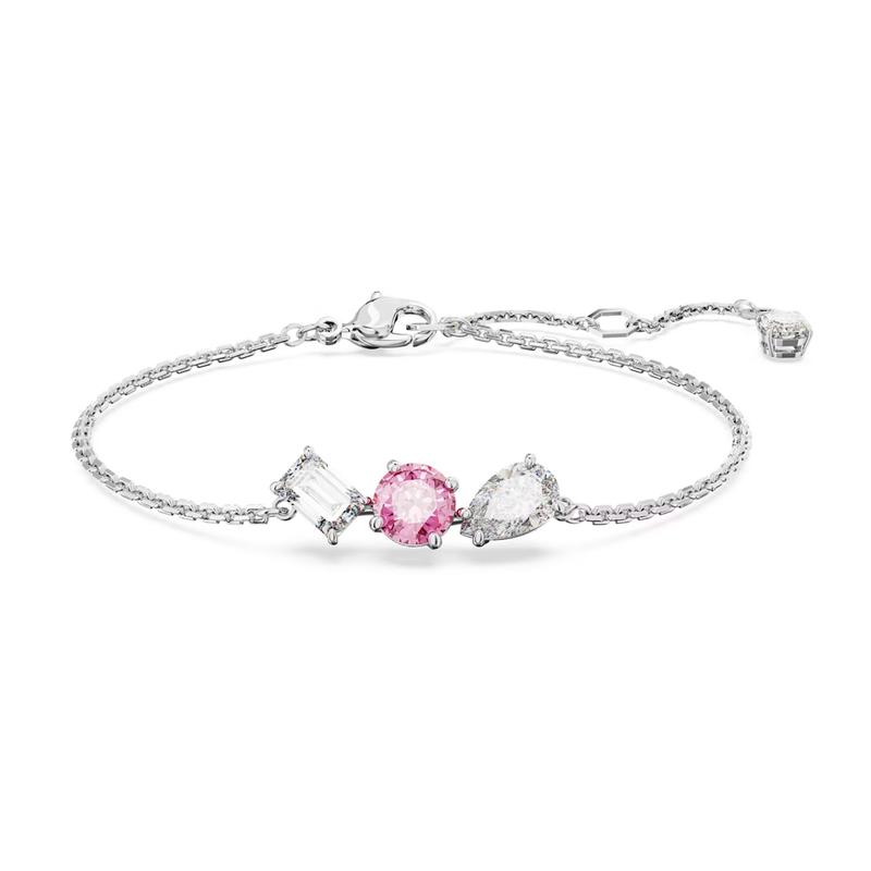 Swarovski Mesmera Series Mixed Cut Rhodium Plated Bracelet Women's Silver 5668361