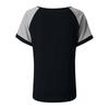 Women's Casual Loose Contrast Color Stitching Round Neck Short Sleeve Top