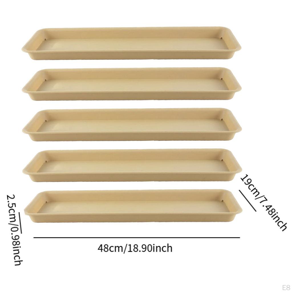 5 -fold Plant Shells Base Cup Rectangular Plants Flower Pot -Nendasesen for Interiors,