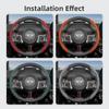 Steering Wheel Cover for Mini, Wave-Shaped Sporty Design, Breathable Leather, Segmented, Non-Slip, Sweat-Absorbent Case, Suitable for Coo e5
