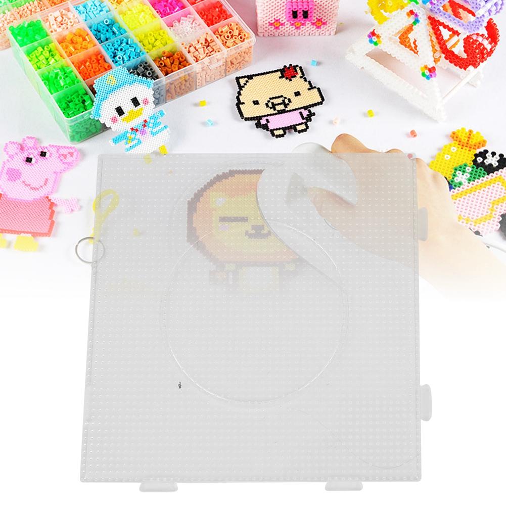 Transparent Geometric Pegboard Template Kids Children Toys for 2.6mm Perler Beads (Big Square)