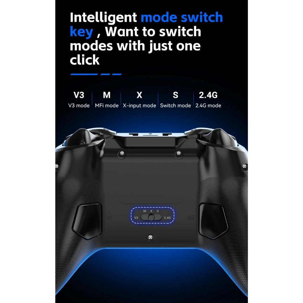 Беспроводной мобильный игровой контроллер, совместимый с Bluetooth, с датчиками Холла на триггерах и джойстике, поддерживающий Switch/ПК/Android/iOS