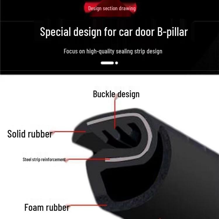 Уплотнительная полоса B-стойки Nissan Sylphy: Звукоизоляция, Пылезащита, Водонепроницаемость, Ветрозащита, Шумоподавление.