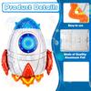 6-Pack of New Rocket Balloons, Aluminum Foil Rocket Balloons, Suitable for Rocket-Themed Events, Flight-Themed Events, and Birthday Party Decorations