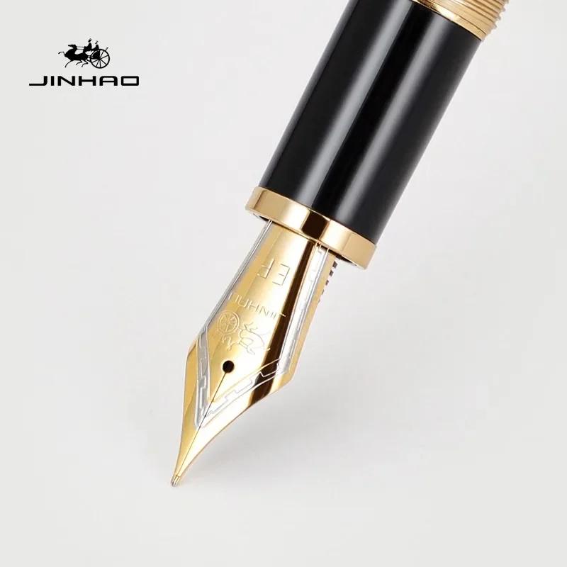1/5 шт. JINHAO X350 Перьевая ручка Каллиграфическая Металлическая Чернильная ручка Золотое EF F Перо Деловые Офисные Школьные Принадлежности Канцелярские товары