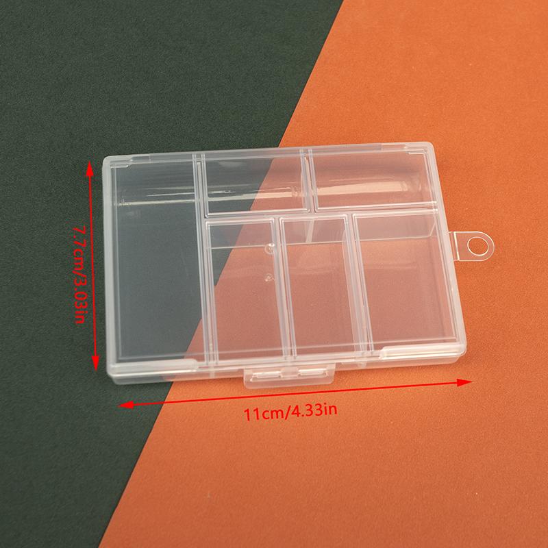 6 слотов, ящик для инструментов для ювелирных изделий, органайзер для хранения бусин, шкатулка для ювелирных изделий, пластиковая упаковка, подарочная коробка для сережек и колец для ювелирных изделий