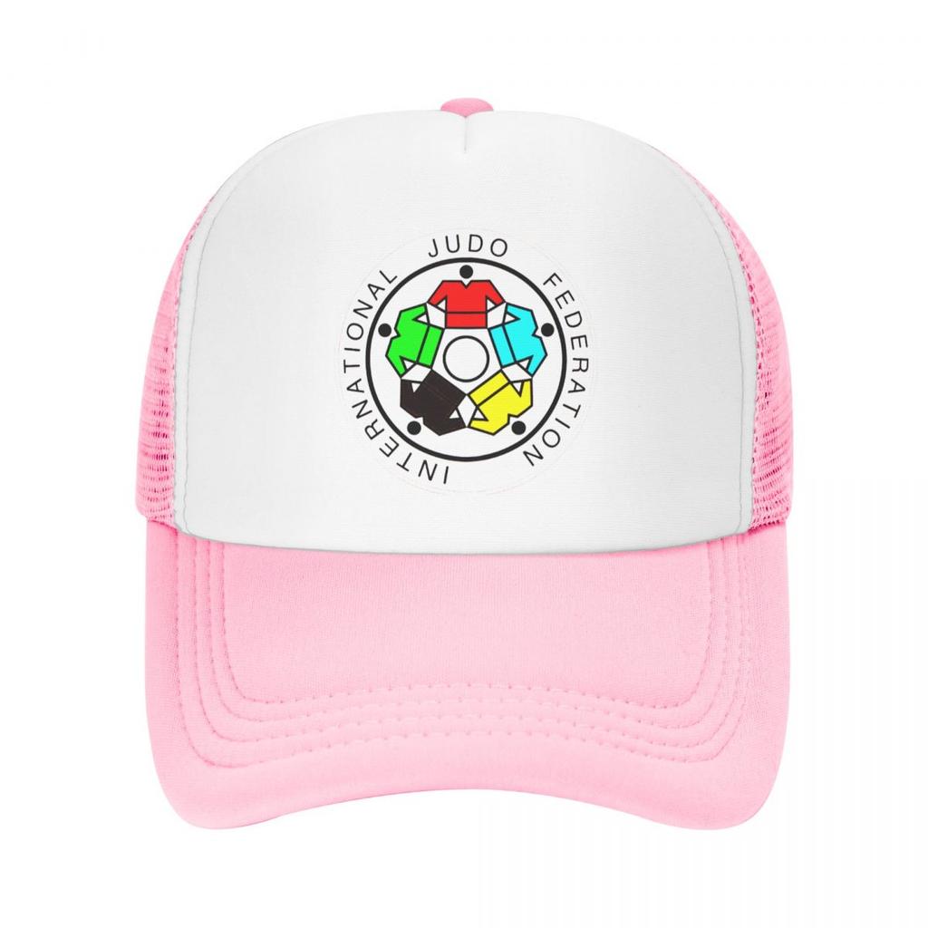 IJF International Judo Federation Casual Plain Mesh Baseball Cap Adjustable Snapback Hats For Women Unisex Dad Trucker Hats