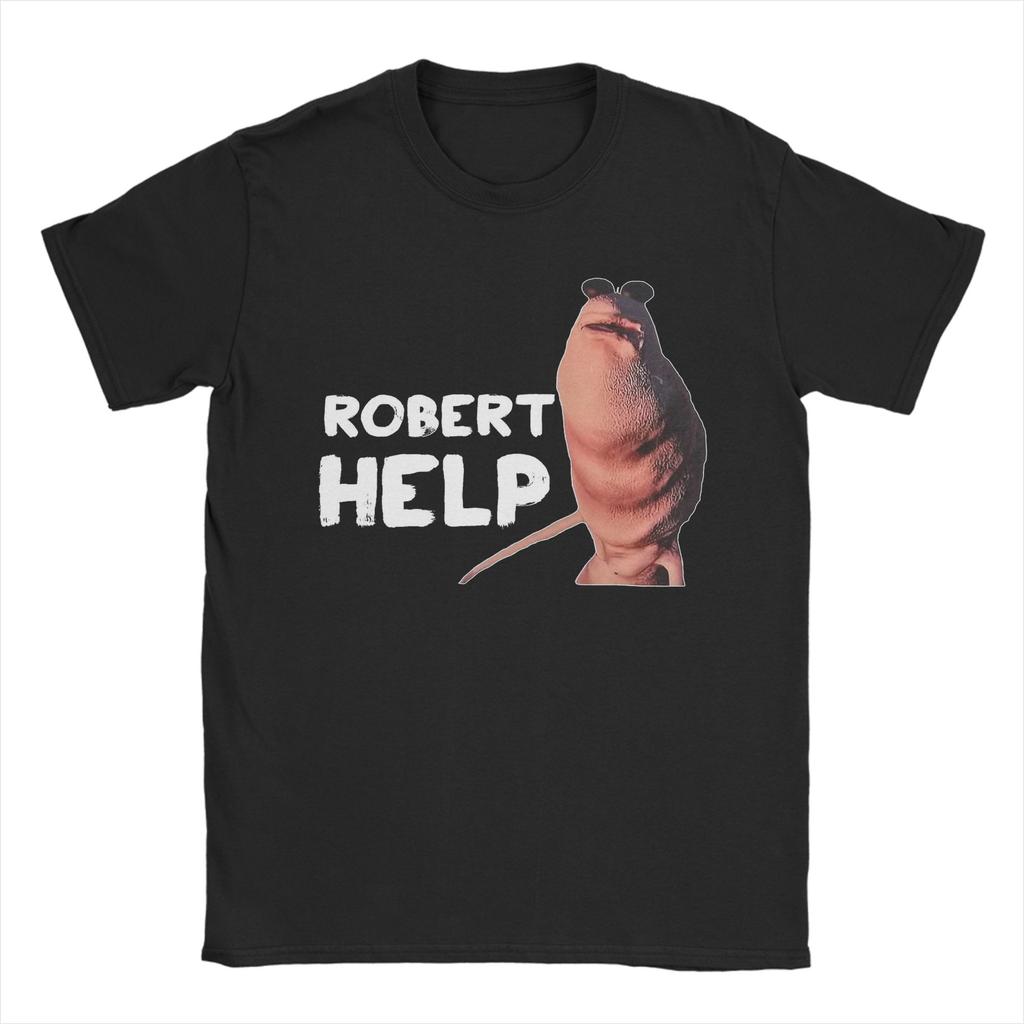 Funny Robert Help Marcus The Worm Tee Shirt for Men Women Graphic Printing T Shirts Cotton Clothing