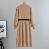 Spring New Women's Knitwear Solid Color Slim Fit Fashion All Match Dress