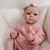 Beautiful Girl Reborn Baby Doll Bettie 18'' 48cm Soft Full Vinyl Simulation Doll Handmade Painted Hair Lively Newborn Doll Holiday Gift for Children