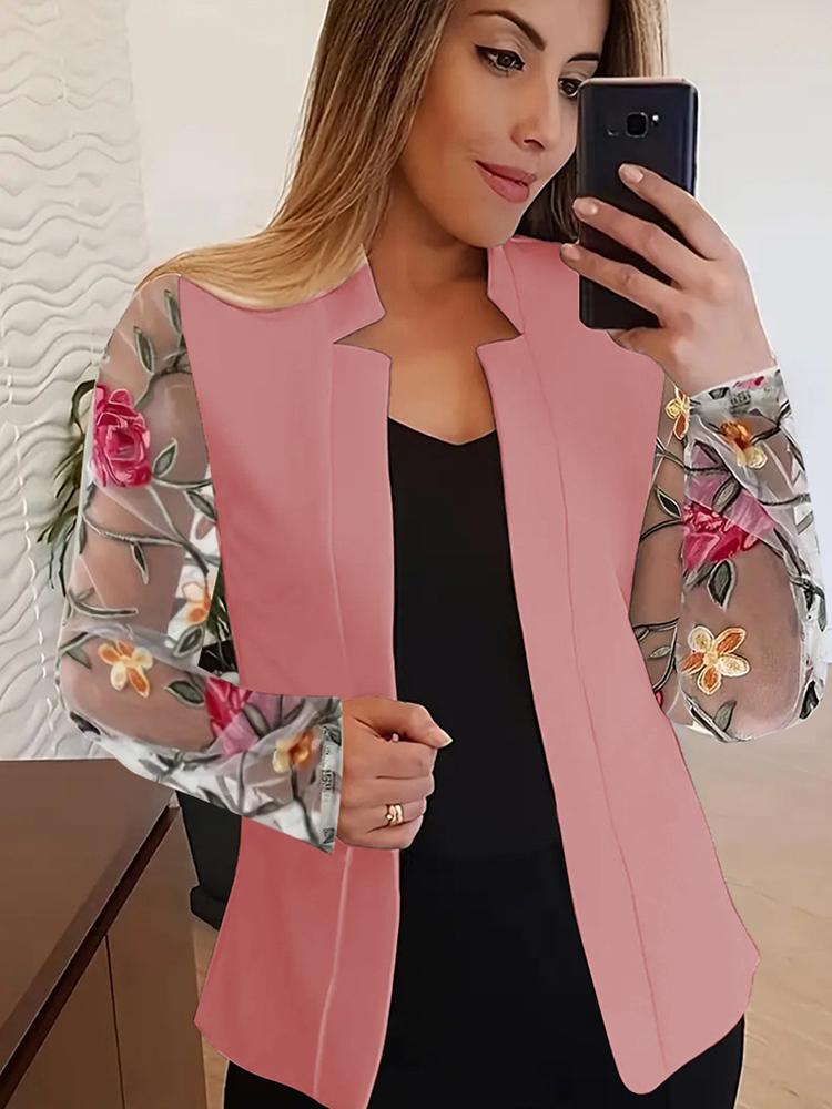 Модный женский костюм осень-зима, маленький, сшитый на заказ, с воротником, кружевом, рукавами, большого размера, повседневный пиджак, топы